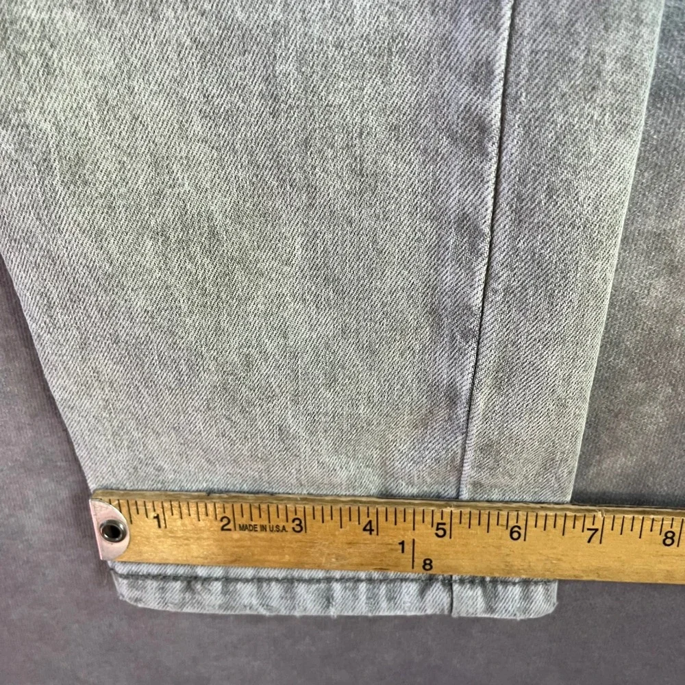 Levi's 512 Slim Taper Jeans Mens 34x34 Grey Distressed Ripped Denim Casual‎